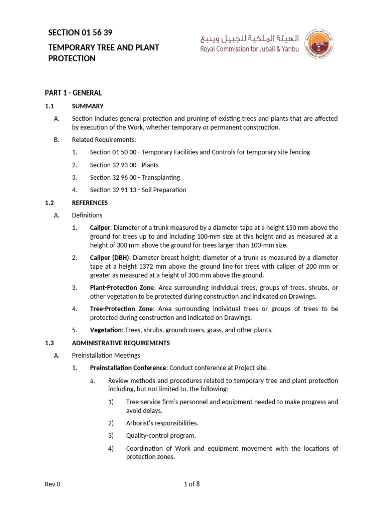Temporary Tree Protection Guidelines | PDF | Pruning | Trees