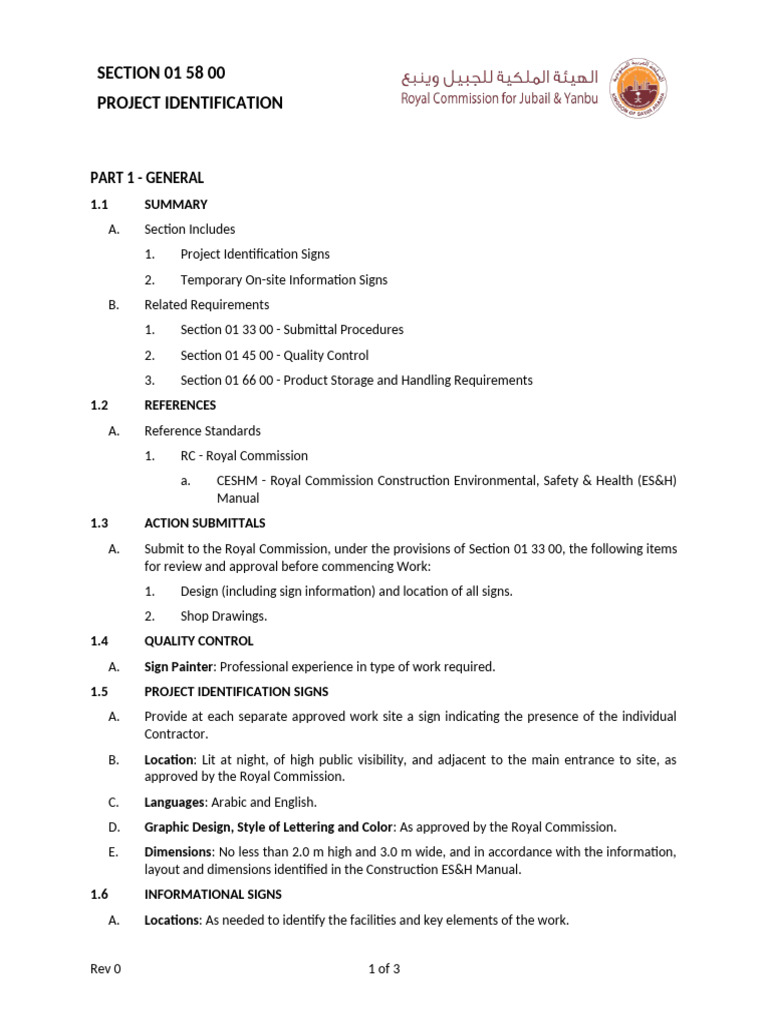 Project Identification Signage Guidelines | PDF | Paint | Plywood