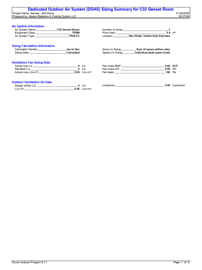 System Result C32 | PDF | Ventilation (Architecture) | Latent Heat