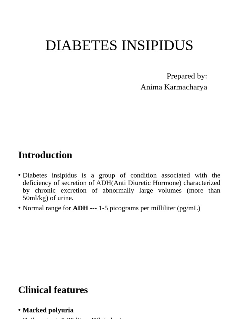 Diabetes Insipidus Overview | PDF