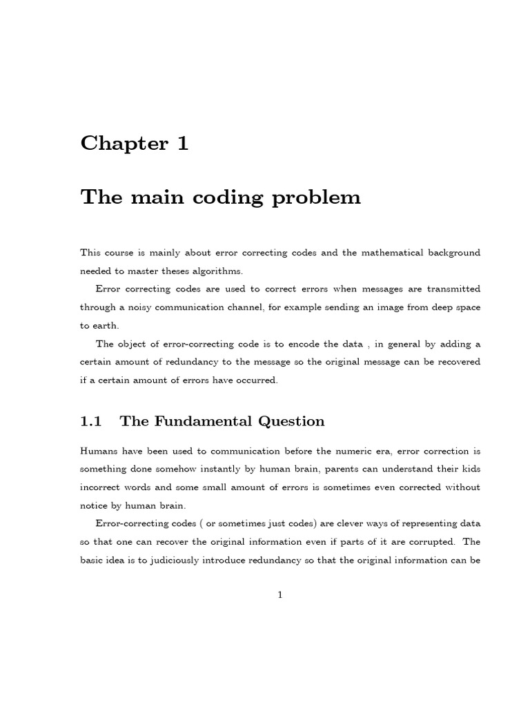ECCLectureNotes 2 | PDF | Code | Discrete Mathematics