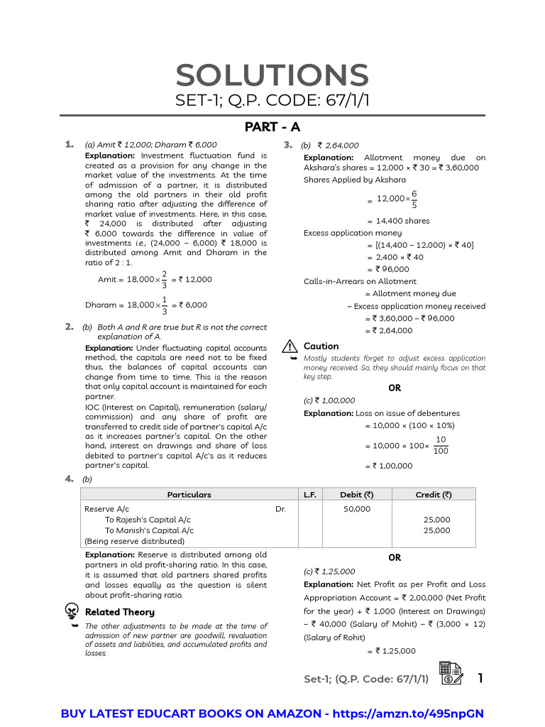 24 25 cbse 12 accountancy booklet solutions pdf debits and credits