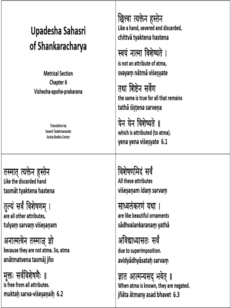 Understanding Atma in Upadesha Sahasri | PDF