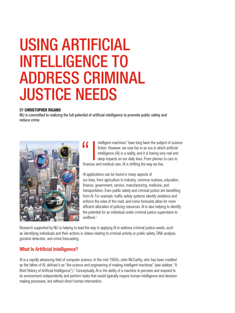AI Innovations in Criminal Justice | PDF | Artificial Intelligence ...