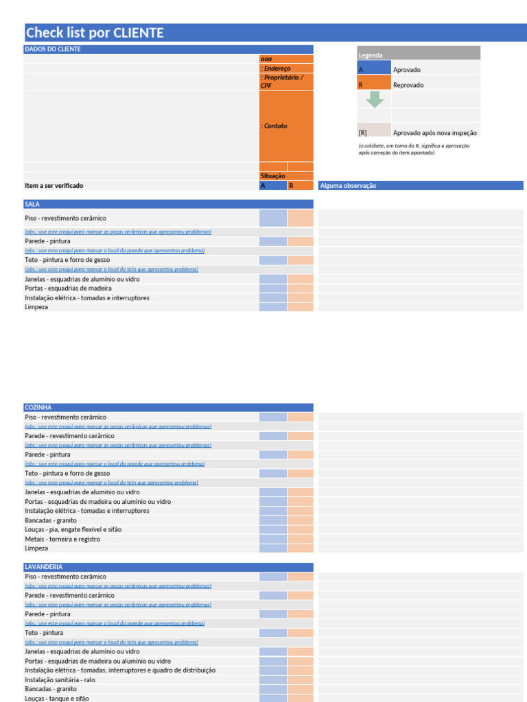 Check List de Entrega de Obra | PDF | Engenharia Civil