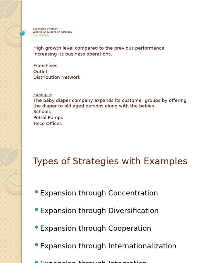 Comprehensive Expansion Strategies Guide | PDF | Mergers And ...