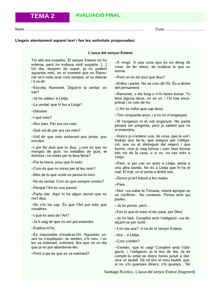 LLEN A C Av Tema 020 | PDF