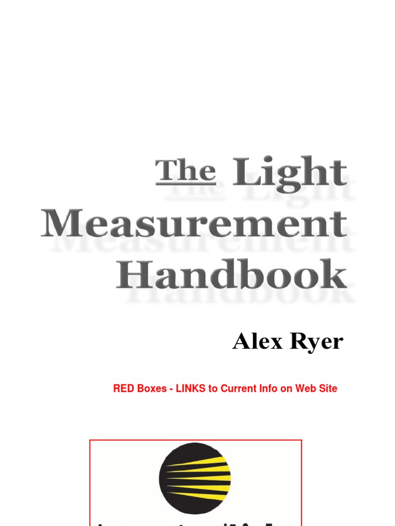 ILT Light Measurement Handbook PDF Lens (Optics) Ultraviolet