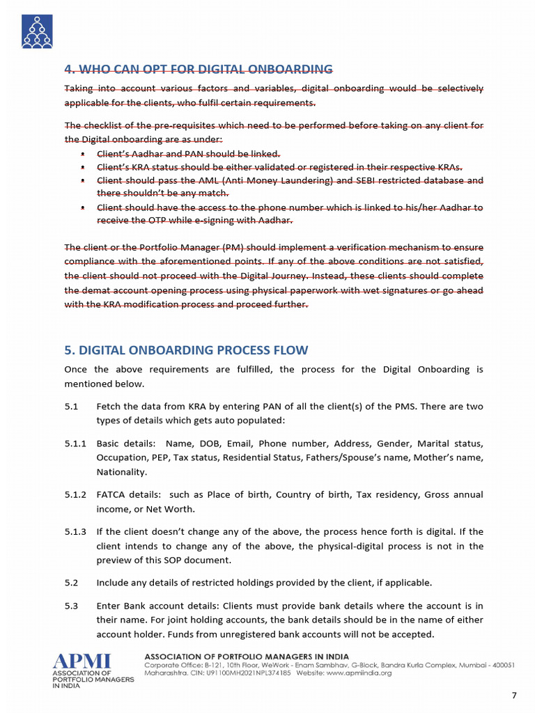 Digital Onboarding Process for Clients | PDF