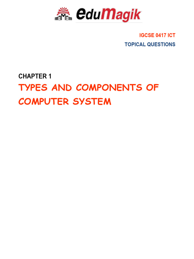 TQ - Types and Components of Computer System 3 - QP and MS | PDF