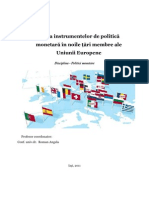 Analiza Instrumentelor de Politica Monetara in Noile Tari Membre Ale UE 1