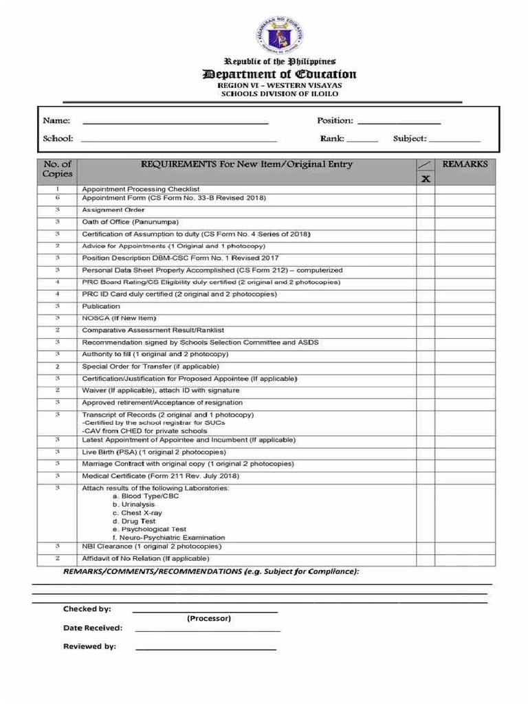 Final List of Requirements | PDF