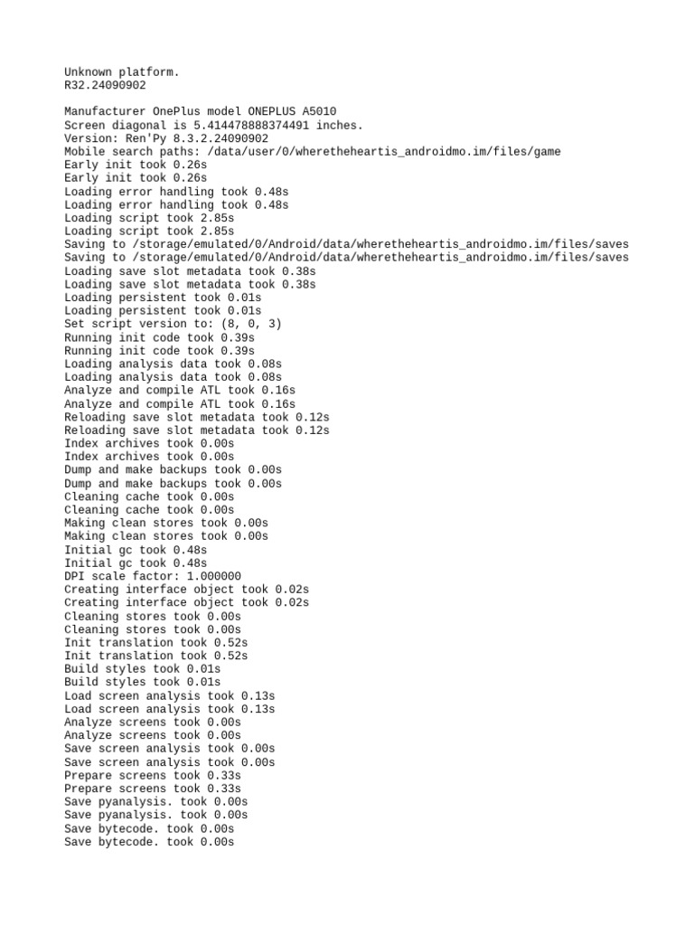 Niro SOA: Ren'Py Error Log Analysis | PDF | System Software | Computer ...