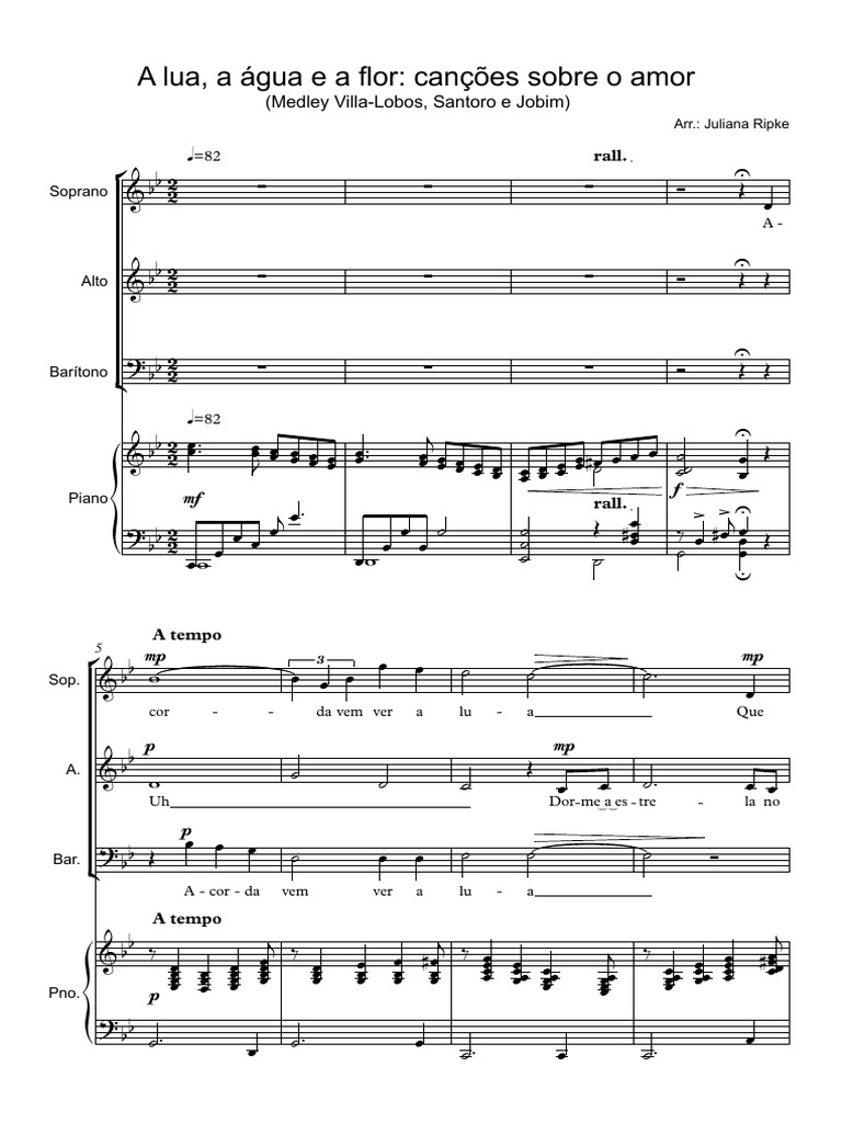 A Lua, A Água e A Flor - Medley | PDF
