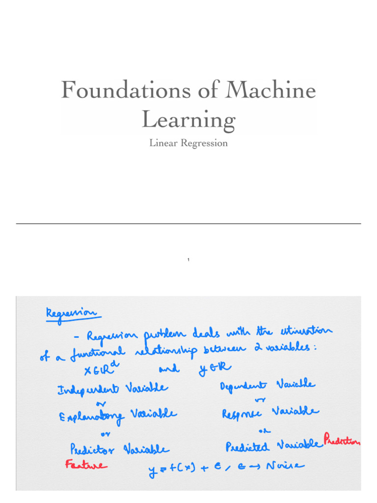 Linear Regression Part 1 Pdf