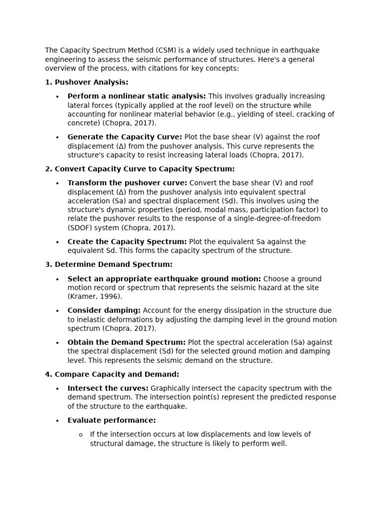 Capacity Spectrum Method in Earthquake Engineering | PDF | Applied And ...