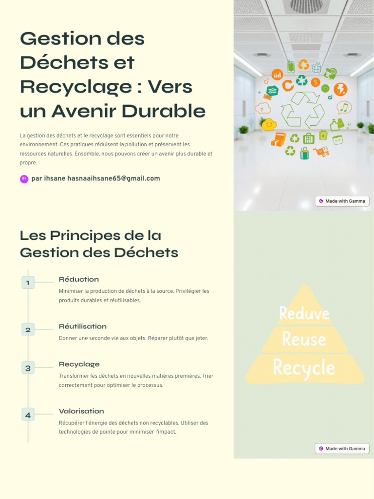 Gestion des Déchets pour un Avenir Durable | PDF | Recyclage | Gestion ...