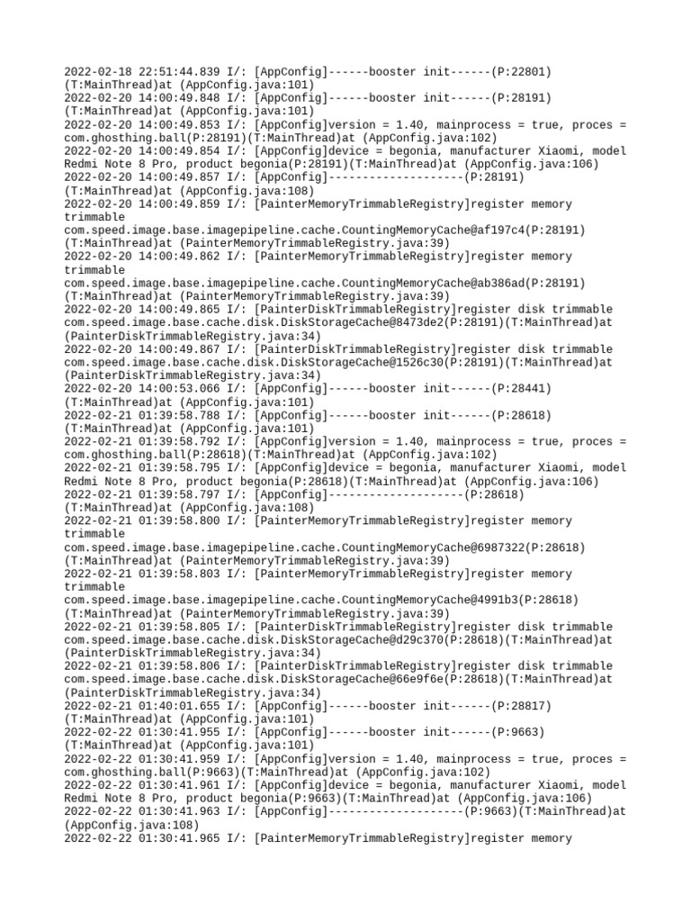 AppConfig Initialization Logs for Xiaomi | PDF | Film And Video ...