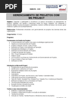 Gerenciamento de Projetos com MS Project - Gest+úo e RH