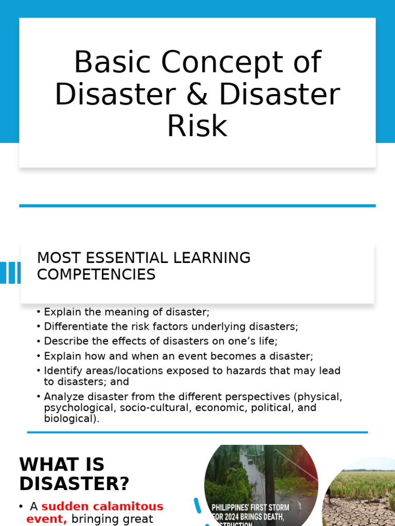 Understanding Disaster Concepts and Risks | PDF | Hazards | Natural ...