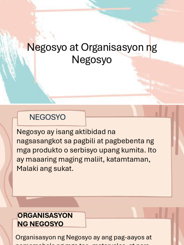 AP Negosyo at Organisasyon NG Negosyo | PDF