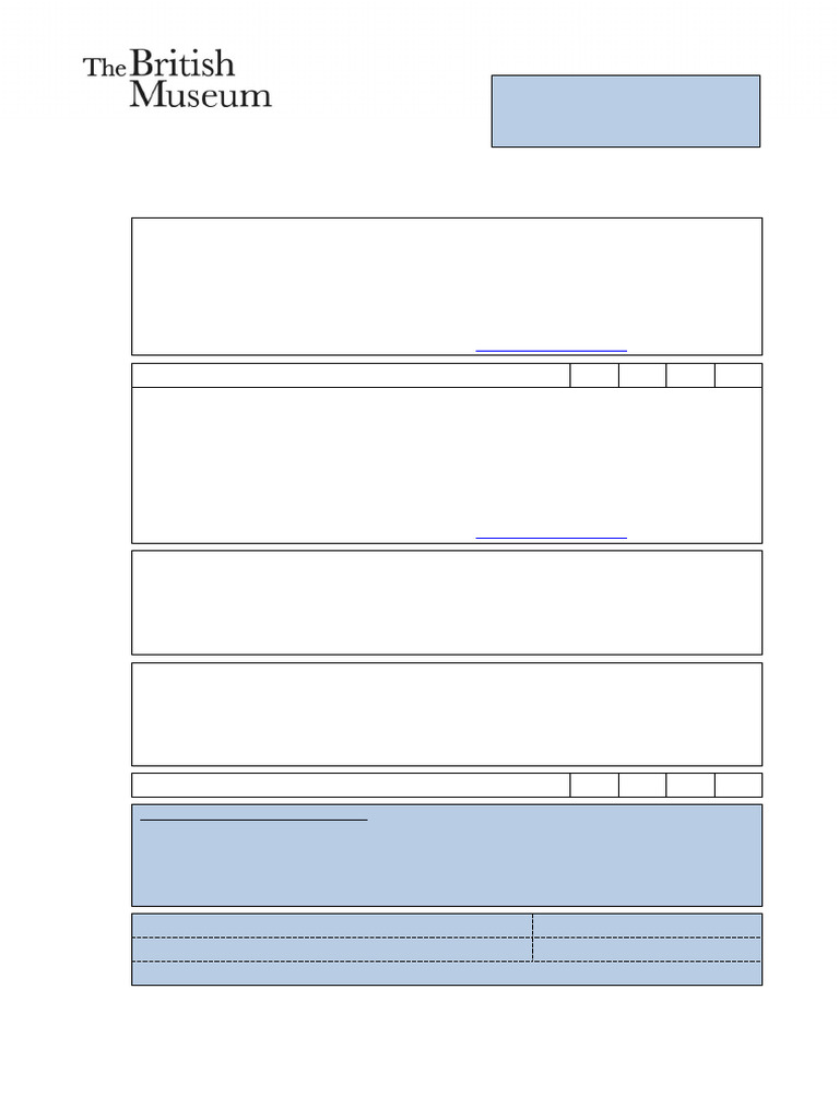 British Museum Study Room Application Form | PDF | Libraries | British ...