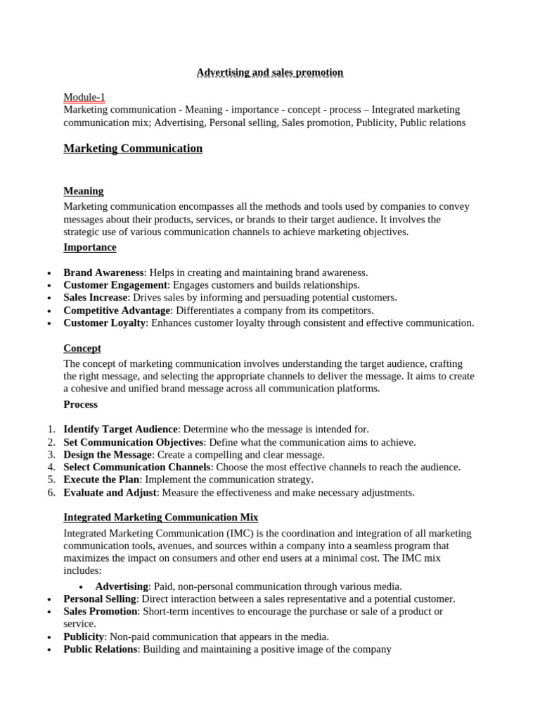 Marketing Communication and Advertising Guide | PDF | Marketing ...
