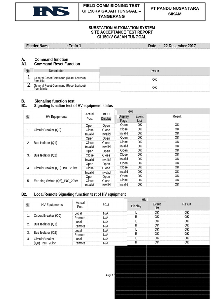 Substation Automation Test Report | PDF | Voltage | Transformer