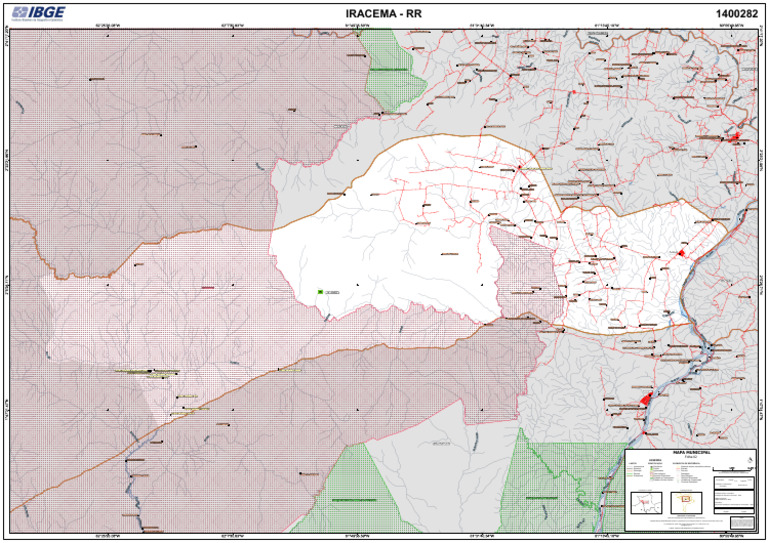 Mapa Municipal de Iracema - RR | PDF | Mapa | Brasil