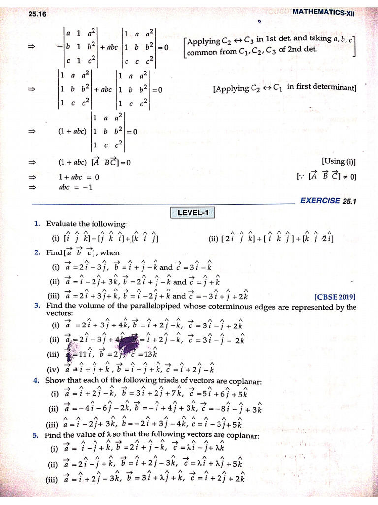 Scalar Triple Product | PDF