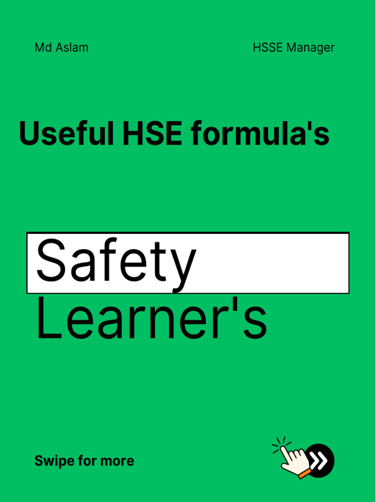 Essential HSE Formulas by Md Aslam | PDF