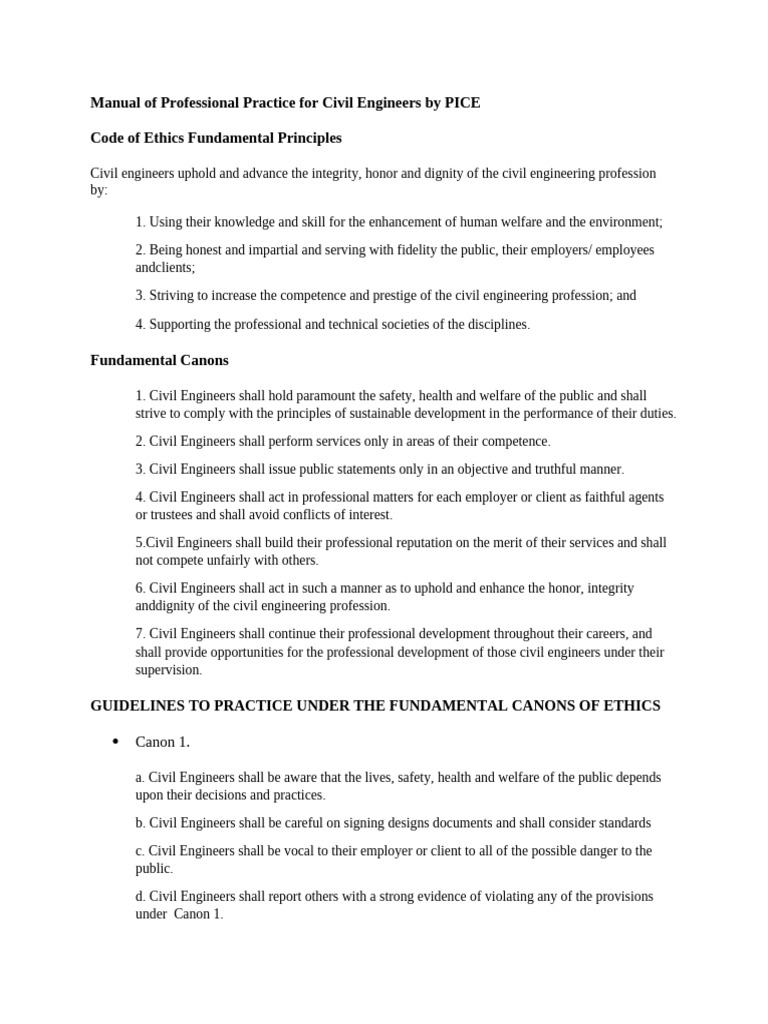 Civil Engineering Ethics and Practice Guide | PDF | Engineer | Employment