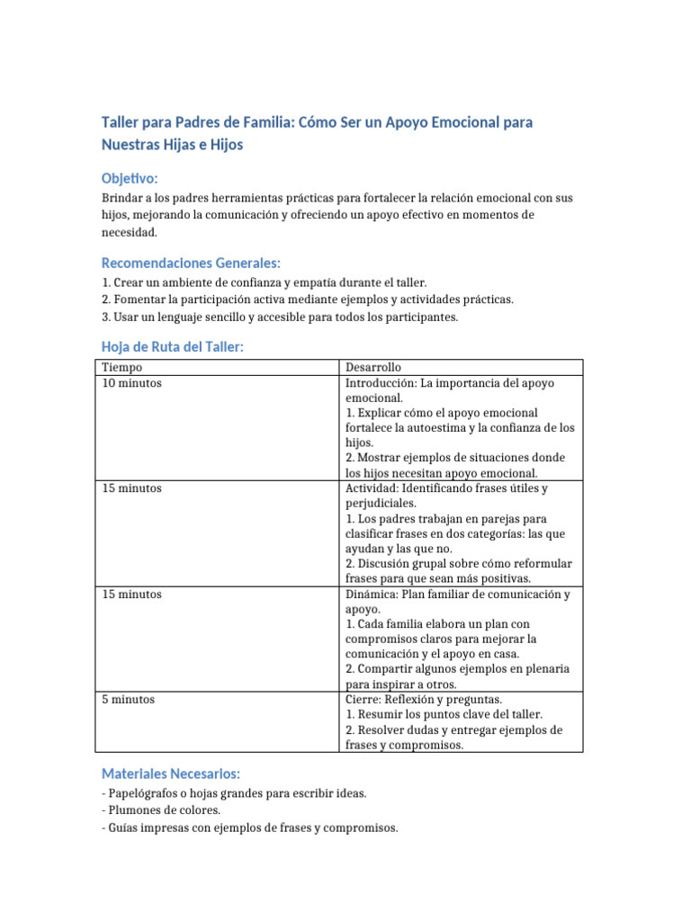 Apoyo Emocional para Padres e Hijos | PDF | Las emociones | Empatía