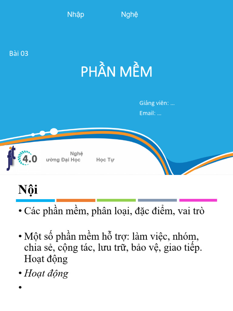NMCNTT 2019 - TUẦN 03- phan mem | PDF