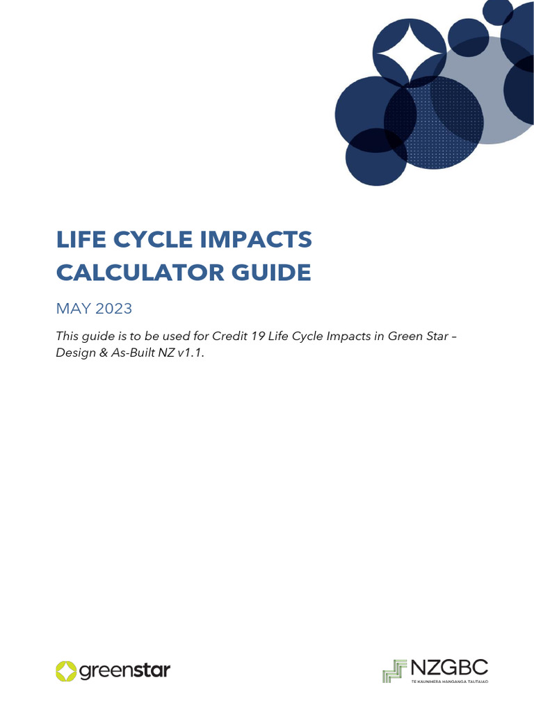 19 Life Cycle Impacts Calculator Guide | PDF | Life Cycle Assessment ...