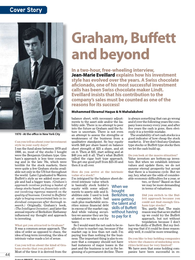 Jean-Marie Eveillard's Investment Insights | PDF | Value Investing | Stocks