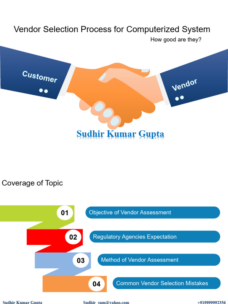 Vendor Selection Process 1587873062 | PDF | Audit | Regulatory Compliance