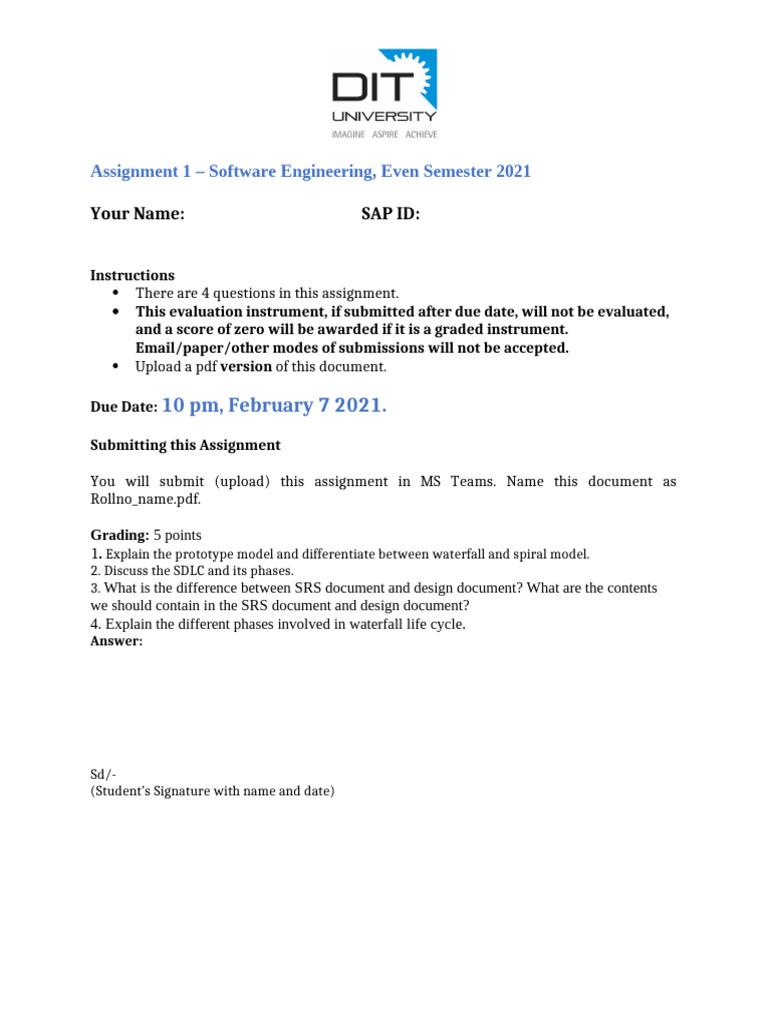 SE Assignment1 1 | PDF