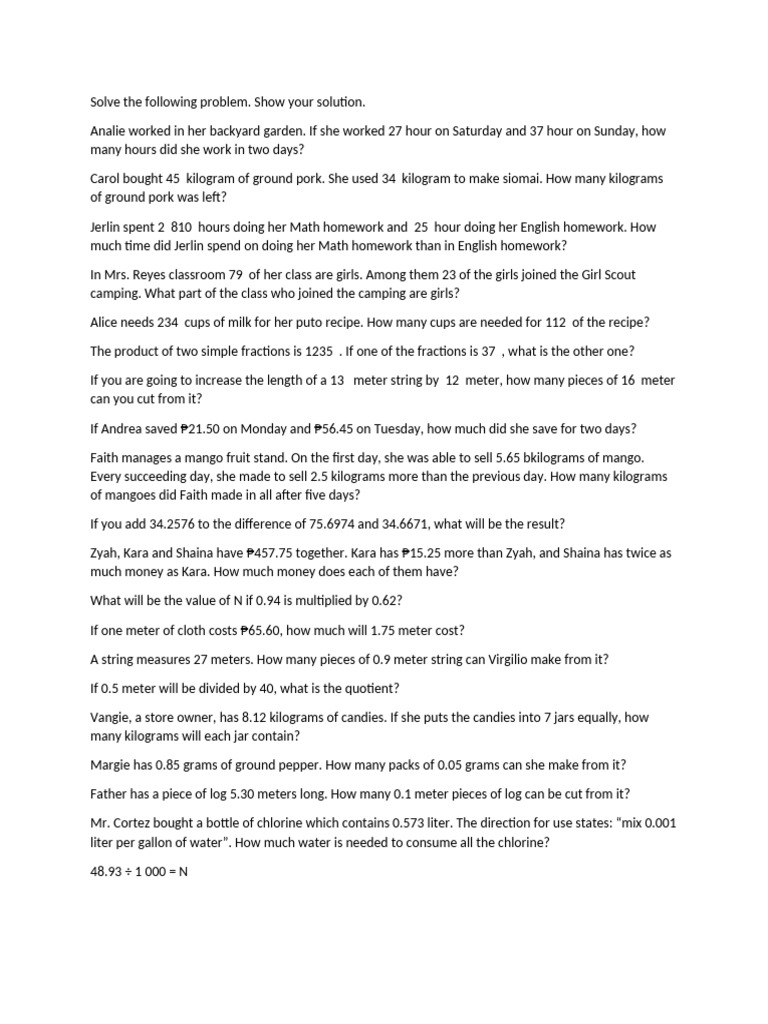 Solve The Following Problem | PDF