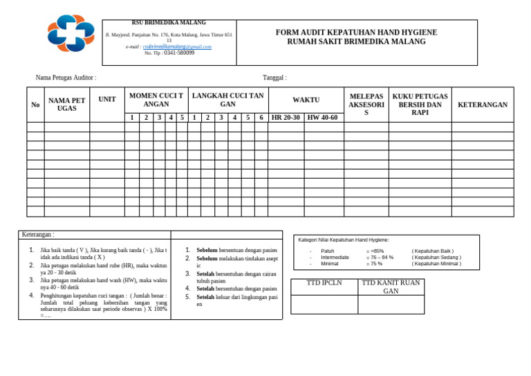 Form Kepatuhan HH Fix | PDF