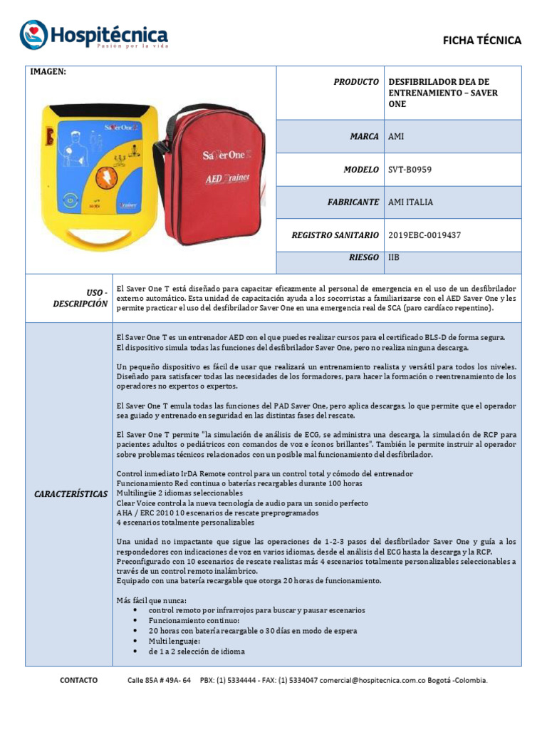 SVT-B0959 Desfibrilador Dea Entrenamiento | PDF