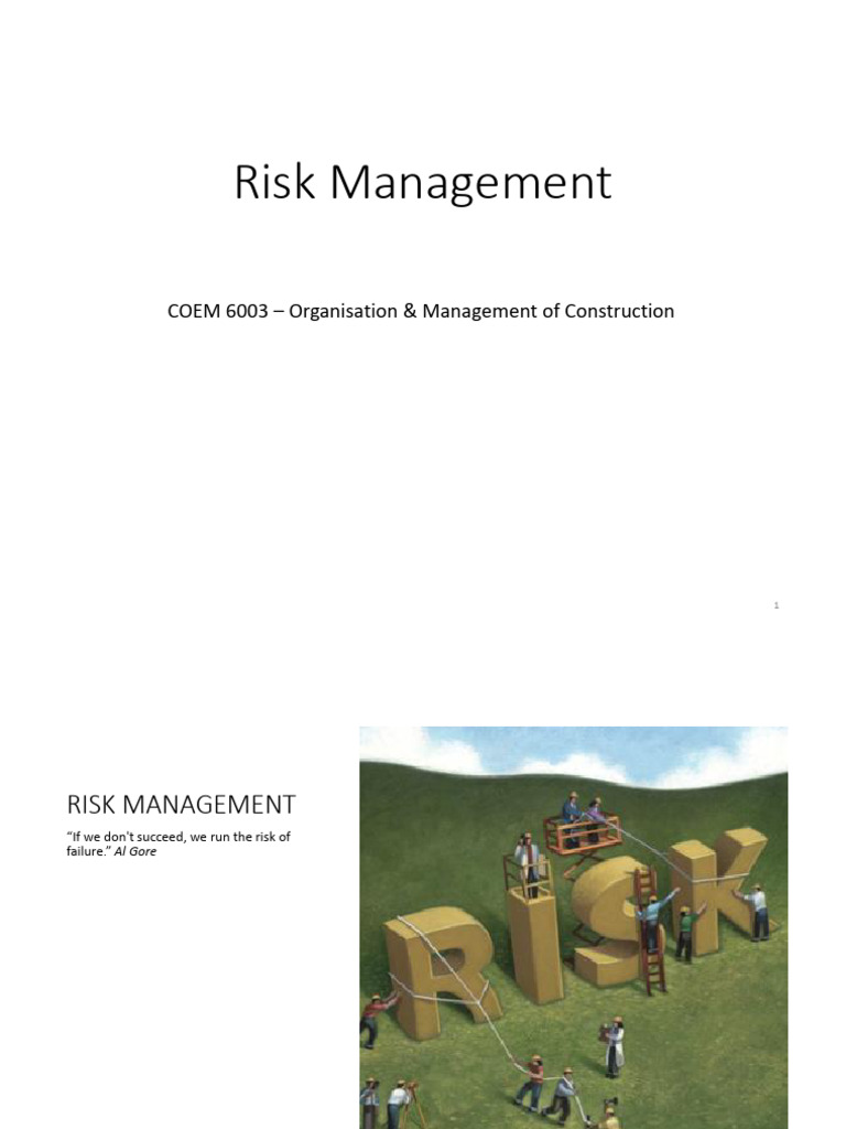 Risk Management in Construction Projects | PDF | Risk | Risk Management