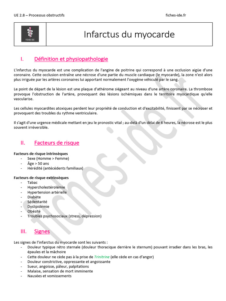 Infarctus Du Myocarde 2 | PDF | Infarctus du myocarde | Système cardio ...