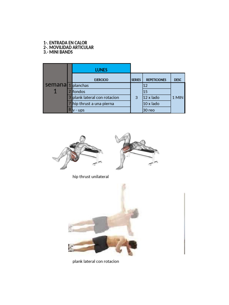 Trabajo Semana de Paro Apec | PDF | Entrenamiento con pesas ...