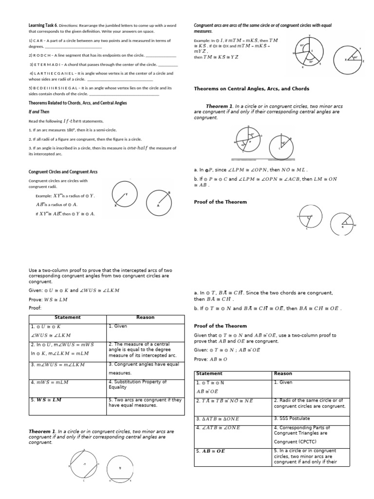 Geometry Circle Theorems | PDF | Circle | Euclid