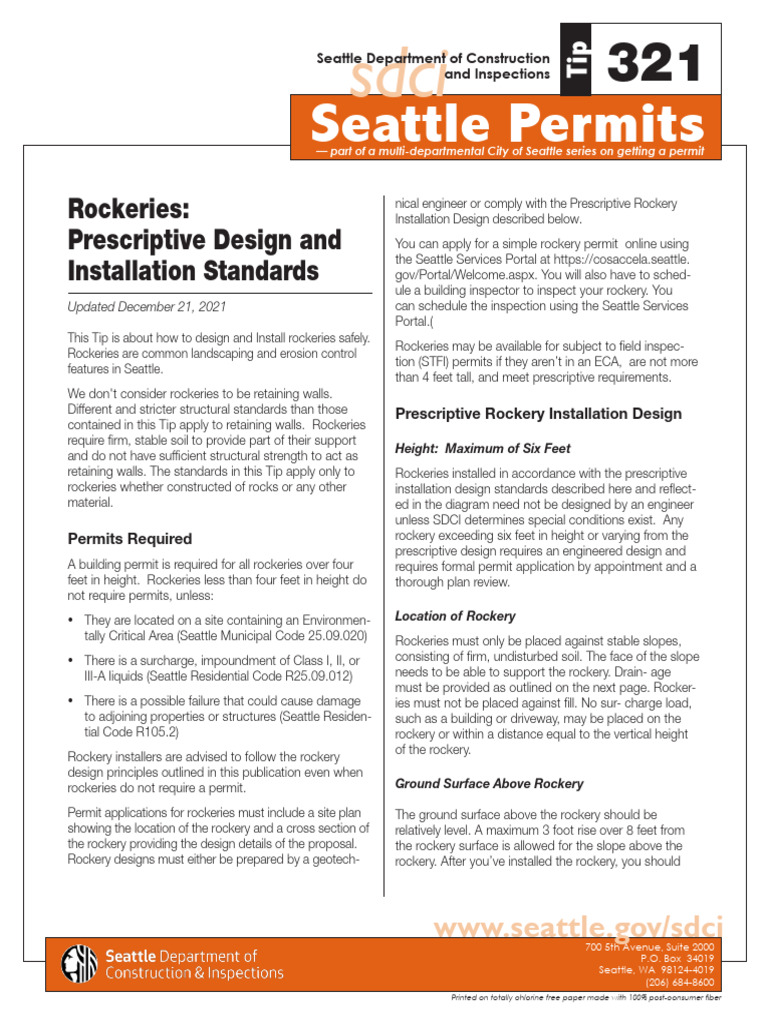 Rockery Design and Installation Guide | PDF | Drainage | Civil Engineering