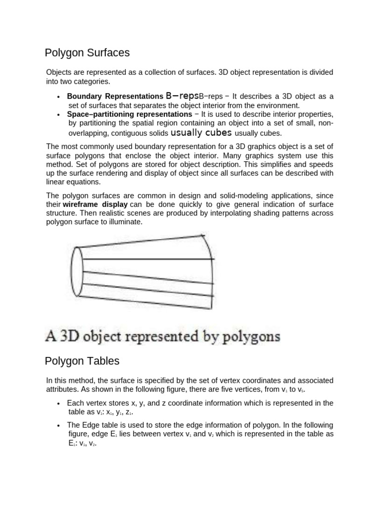 Understanding Polygon Surfaces in 3D Graphics | PDF | Multimedia | Video