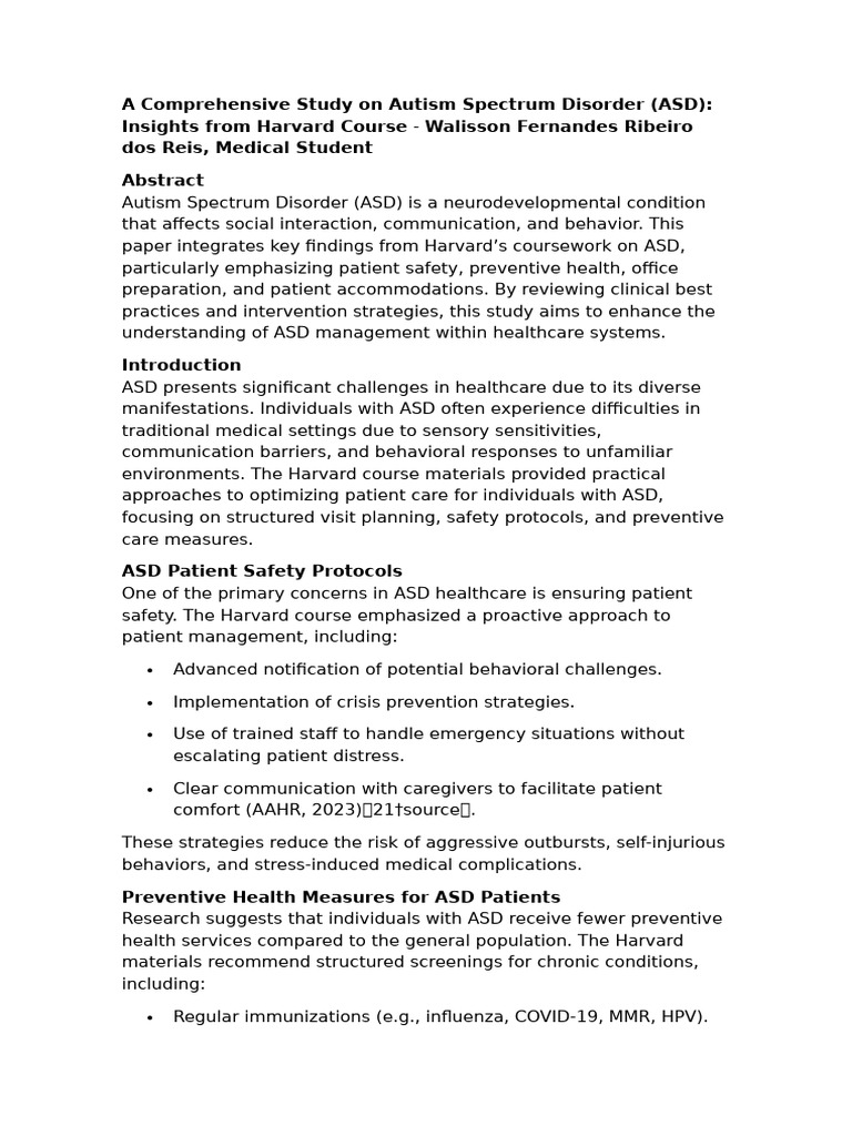 A Comprehensive Study On Autism Spectrum Disorder (ASD) - Insights From ...