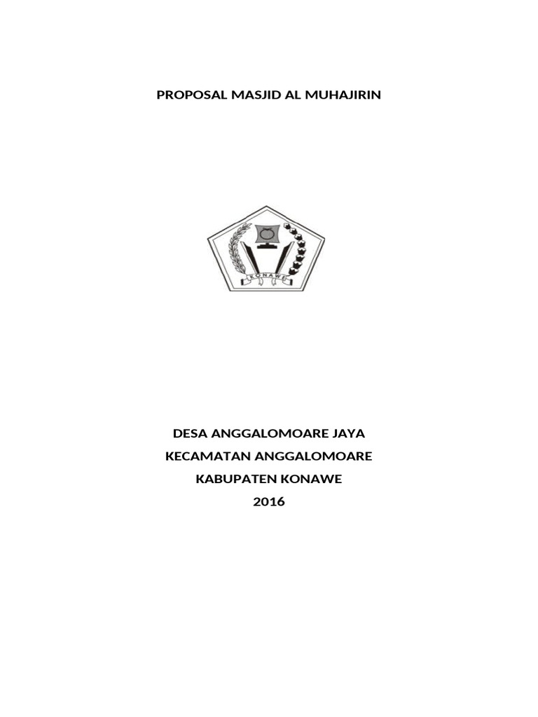 Proposal Pembangunan Masjid Al Muhajirin | PDF