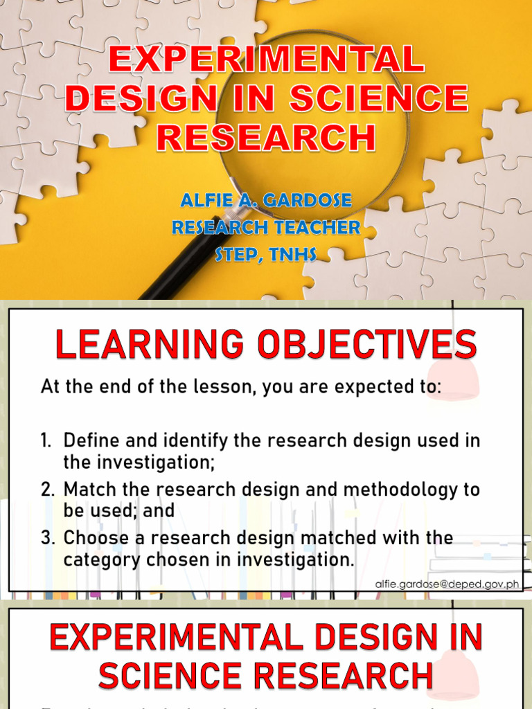 EXPERIMENTAL-DESIGN-IN-SCIENCE-RESEARCH | PDF | Experiment | Methodology